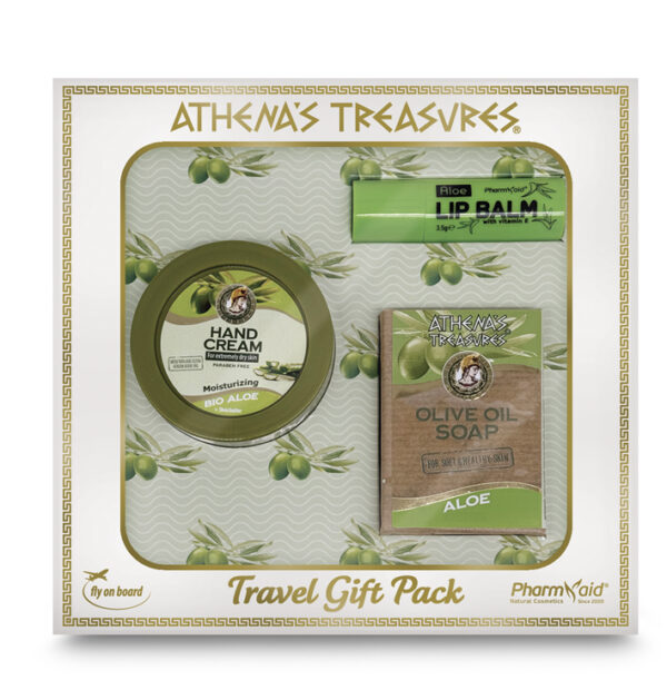 Travel Gift Pack 1B : Hand Cream Aloe Vera 75ml - Soap Aloe Vera 100gr - Lip Balm Aloe Vera 3,5gr