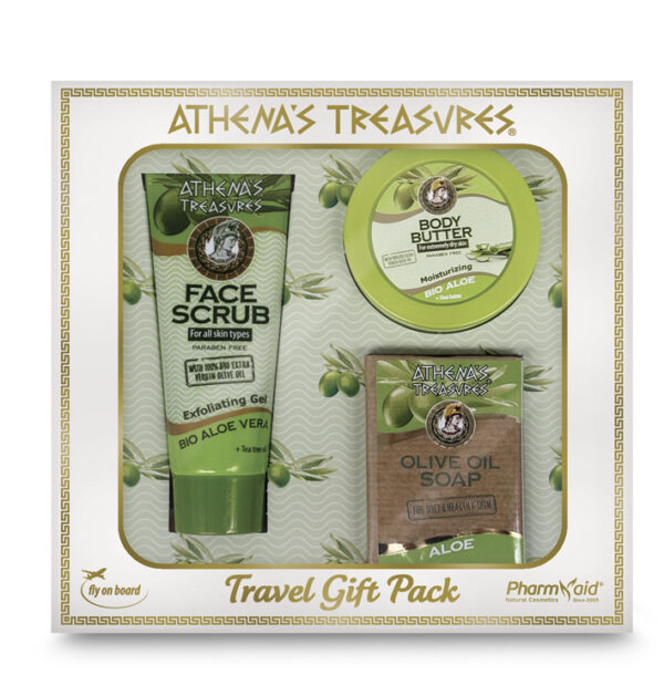 Travel Gift Pack 2A : Body Butter Aloe Vera 75ml - Face Scrub Aloe Vera 60ml - Soap Aloe Vera 100gr