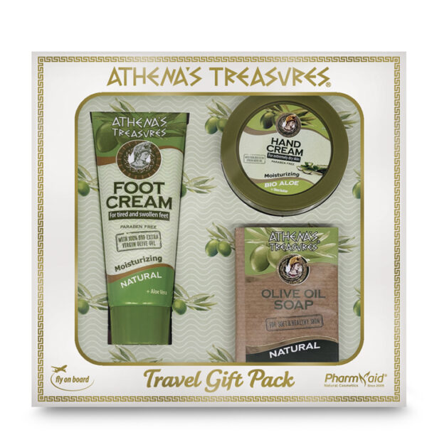 Travel Gift Pack 2B : Hand Cream Aloe Vera 75ml - Foot Cream Natural 60ml - Soap Natural 100gr