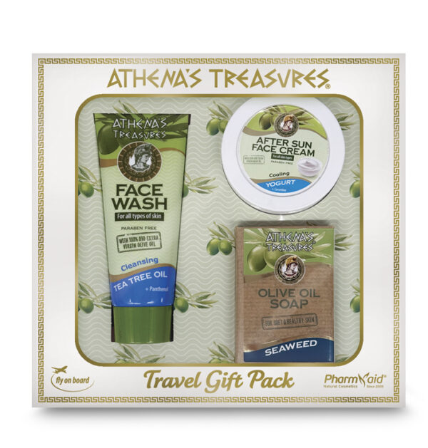 Travel Gift Pack 2D : Face Cream After Sun 75ml - Face Wash Tea Tree Oil 60ml - Soap Sea Weed 100gr