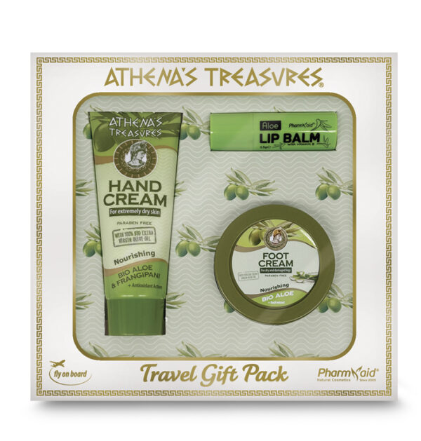 Travel Gift Pack 3B : Foot Cream Aloe Vera 75ml - Hand Cream Aloe Vera 60ml - Lip Balm Aloe Vera 3,5gr